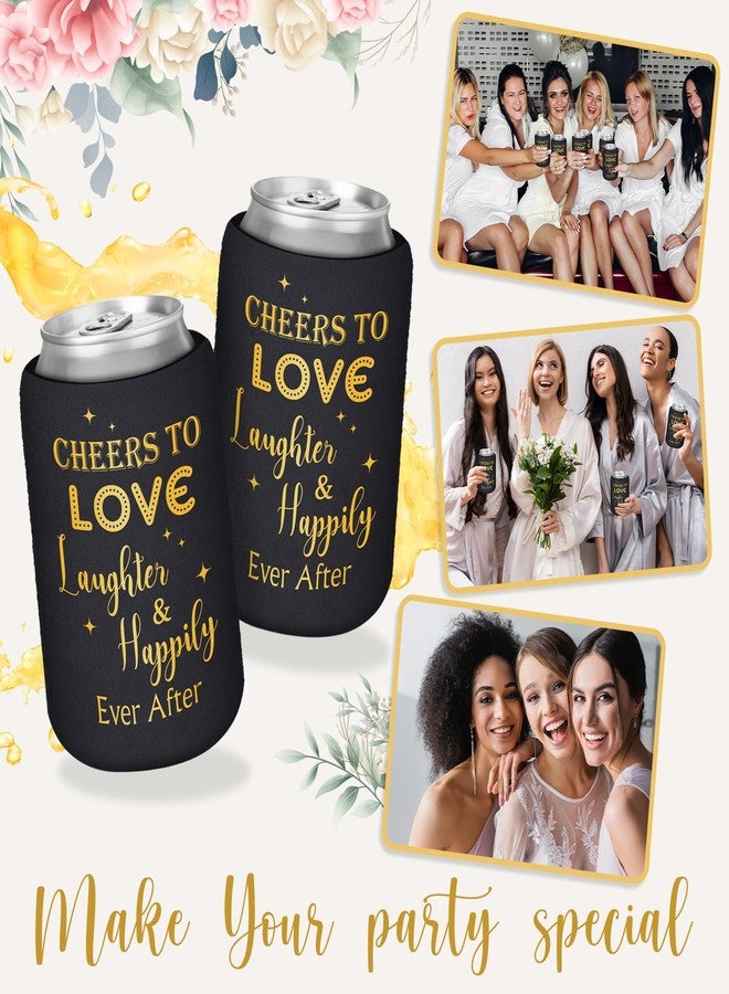 FoldTier Wedding Can Cooler Decorations Cheers to Love Laughter and Happily Ever After Can Cooler for Wedding Supplies Bridal Showers Engagements Bachelorette Parties(100 Pcs) - Image 4