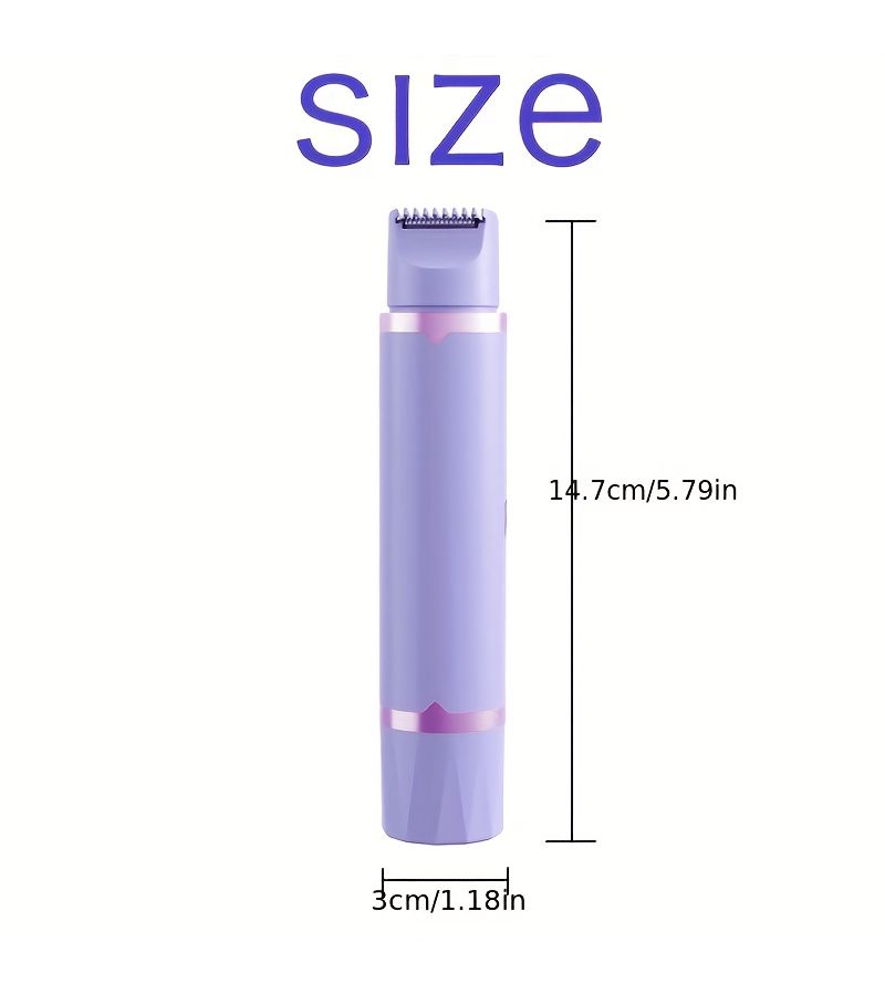 Pink Dual Head Intimate Trimmer USB Rechargeable 2 Heads For Different Areas Safe Round Blade Non Irritating Long Battery Life Portable Home Grooming Essential - Image 3