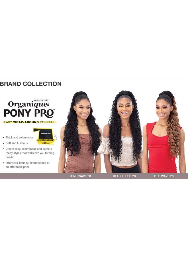 milkyway Shake N Go Organique Pony Pro Mastermix Ponytail Yaky Straight 28 (1 Jet Black) - Image 4