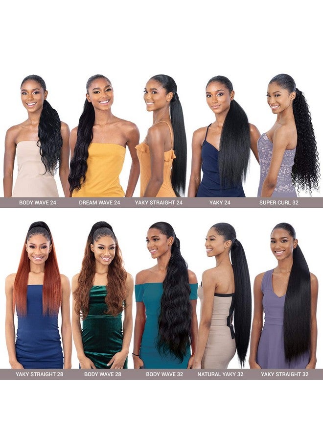 milkyway Shake N Go Organique Pony Pro Mastermix Ponytail Yaky Straight 28 (1 Jet Black) - Image 5