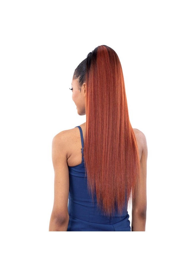 milkyway Shake N Go Organique Pony Pro Mastermix Ponytail Yaky Straight 28 (1 Jet Black) - Image 3