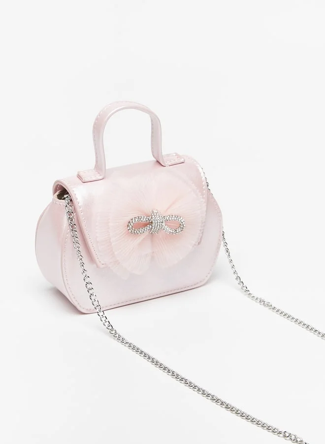 Flora Bella By Shoexpress Bow Embellished Crossbody Bag