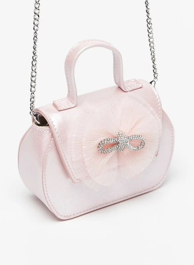Flora Bella By Shoexpress Bow Embellished Crossbody Bag
