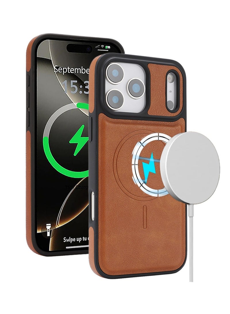 X-level iPhone 17 Pro Case Cover,Q-Magnetic Wireless Charging Phone Cover , Business Style Cover Compatible with Apple 17 Pro  – Premium Matte Brown-Friendly Finish, Full Protection Anti-Drop Design, Dropresistant Case - Image 1