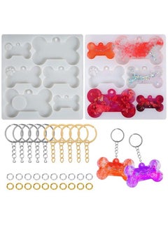 Dog Bone Silicone Molds Keychain Silicone Molds With 20Pcs Key Accessories Bone Shape Molds Silicone Mold Diy Pet Tag Resin Mold Diy Crafts Making Tag Charm Pendant - pzsku/ZE4D3E162F368E088E912Z/45/_/1688972302/4051fadb-9a88-47ff-b338-735546a9f0a1