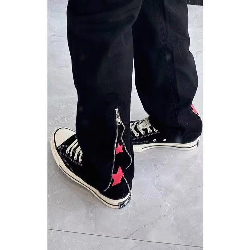 Unisex Classic Denim Jeans Loose Fit Daily Outdoor Wear - Image 1