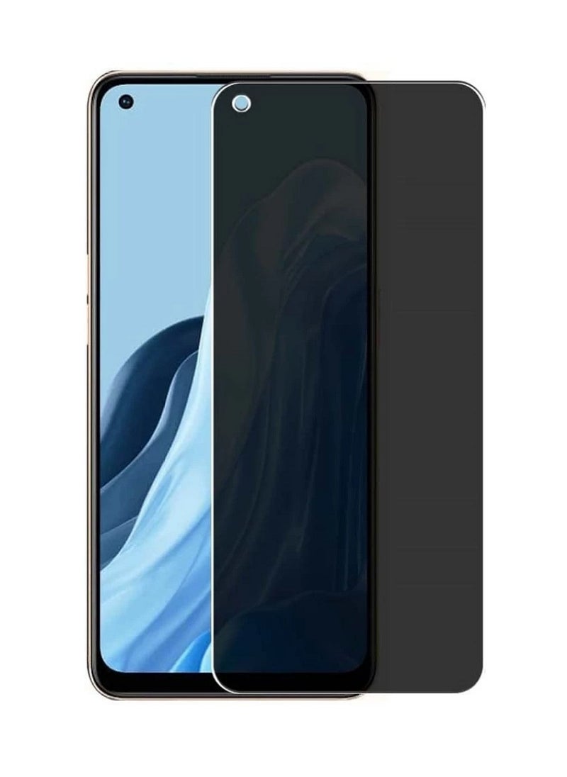 Super Tempered Glass Screen Protector Anti-Spy Privacy  Designed For Oppo A76 Full Screen Coverage And Bubble Free - Image 1