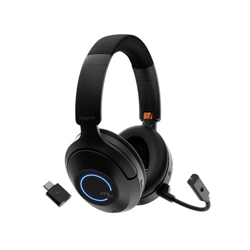 Creative Zen Hybrid Pro (Classic) Wireless Over-Ear Headphones with LE Audio, BT-L3 Wireless LE Audio Transmitter and Boom Mic, Up to 100 Hours, Hybrid Active Noise Cancellation, Ambient Mode - Image 1