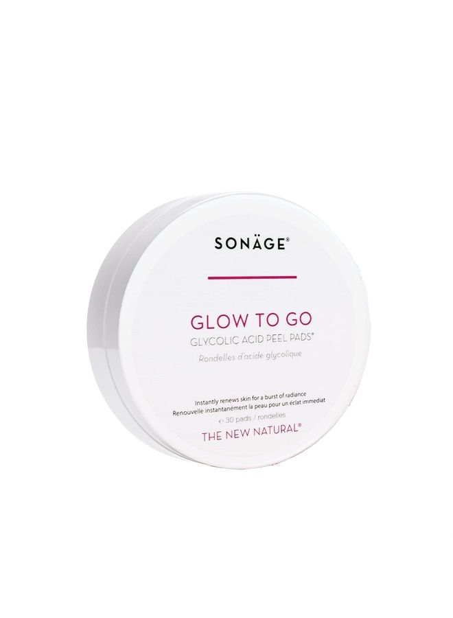 sonage Sonage Glow To Go | Glycolic Acid AHA Facial Pads | Resurfacing and Exfoliating Peel Pads | Reduces Appearance of Wrinkles, Pores, and Fine Lines | Alcohol-free | For All Skin Types - Image 1