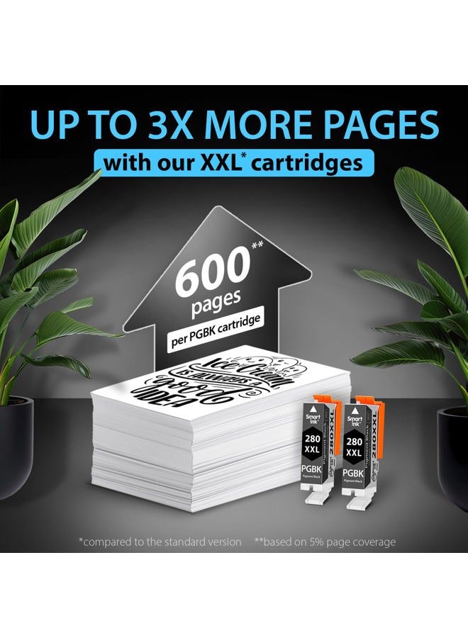 Smart Ink Compatible Ink Cartridge Replacement for Canon 280 XXL PGI-280XXL PGI 280 (PGBK, 2 Pack Combo) to use with TR8520 TS9120 TS6120 TR7520 TS6220 TS6320 TS8220 TS8120 TS8320 TS9521C TS9520 TS702 - Image 3