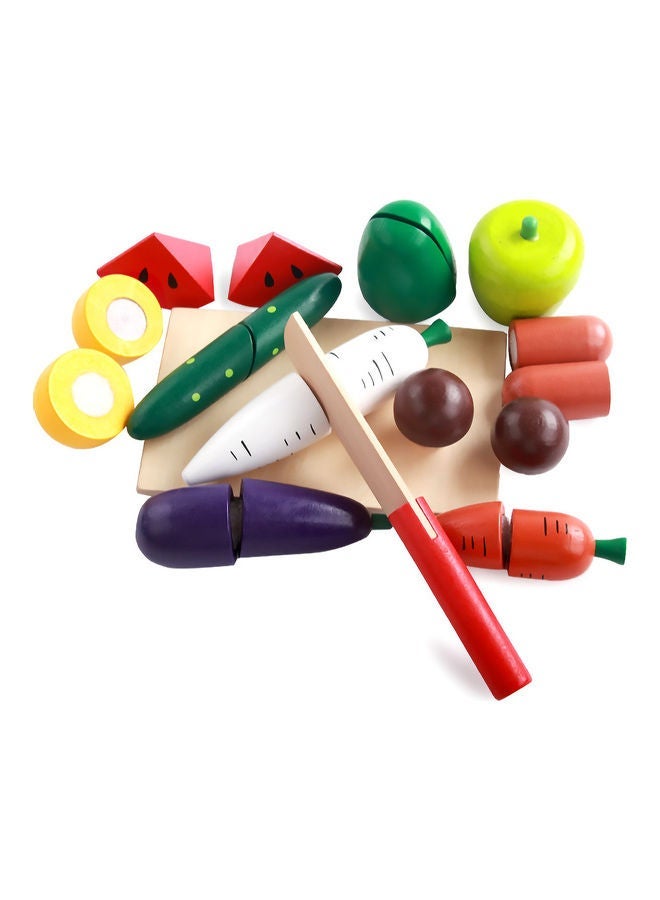 NIBEMINENT 14 Piece Fruit And Vegetable Toy Set - Image 1