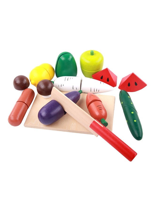NIBEMINENT 14 Piece Fruit And Vegetable Toy Set - Image 3