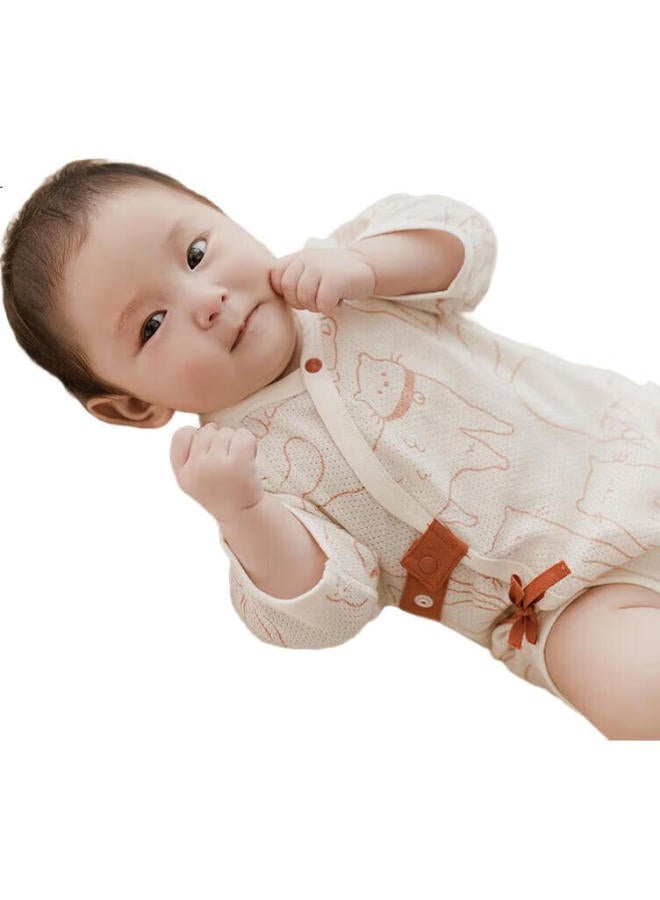 Good bear Cute Bear Newborn Baby R Per Breathable Mesh Air Conditioning Clothes Infant Triangle Ha Clothes Air Conditioning Clothes Summer Thin Section - Image 2