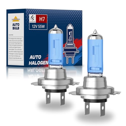 OKOENIEO H7 Halogen Headlight Bulbs Standard High Beam or Low Beam or Fog Light Bulb DC 12V 55W 5000K4000 LumensWhite Headlight BulbsHead Light Bulbs for CarHigh Brightness Headlight Bulb Pack of 2 - Image 1