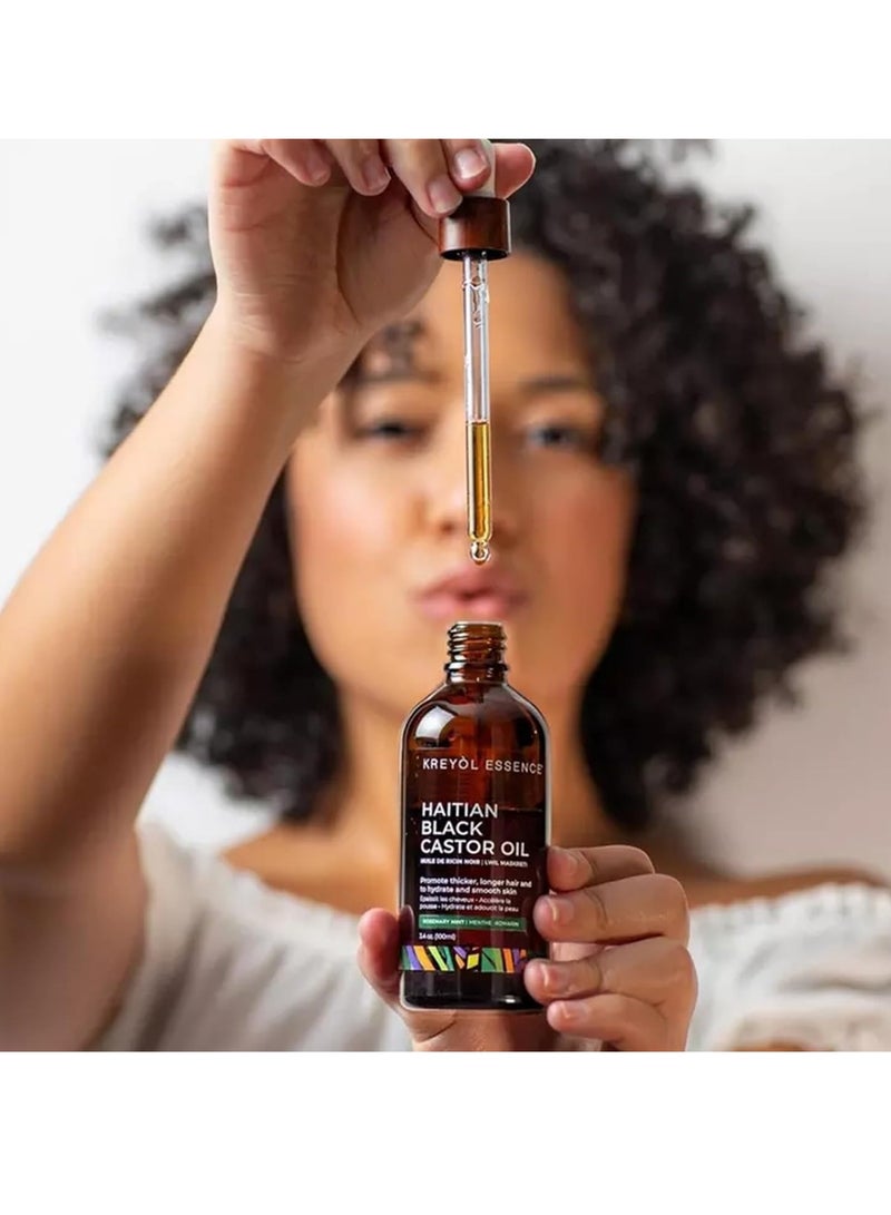 Kreyol Essence - Haitian Black Castor Oil for Skin and Hair, Glass Bottle - Cold Pressed Castor Oil, Hexane Free Castor Oil, Paraben Free, Natural Ingredients - Image 4
