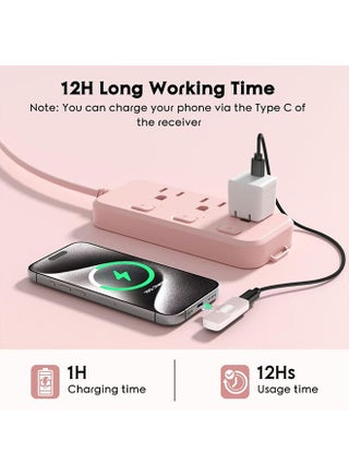 Wireless Lavalier Microphone for Type-C Phone- Plug-Play Wireless Mic with 2 Microphone for USB-C Android Phone and iPhone Video Recording- Interview- Vlog- Auto Sync and Noise Reduction- 2.4 GHZ - view 5