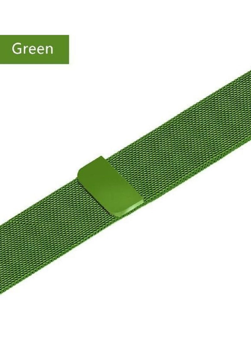 Generic - Apple Watch 38mm 40mm 41mm Stainless Steel Milanese Mesh Band Magnetic Loop Replacement Strap Light Green - Image 1