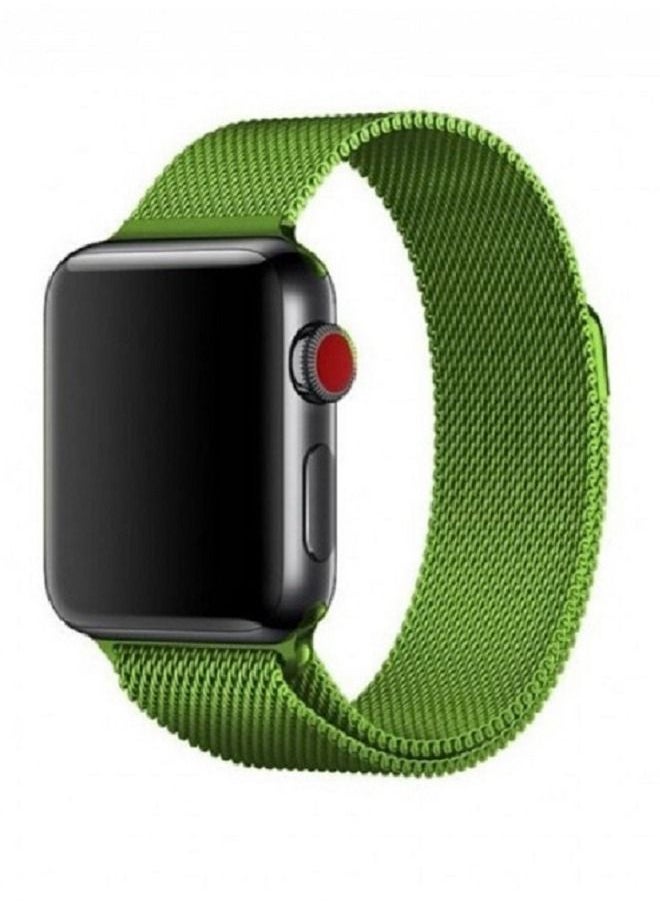 Generic - Apple Watch 38mm 40mm 41mm Stainless Steel Milanese Mesh Band Magnetic Loop Replacement Strap Light Green - Image 1
