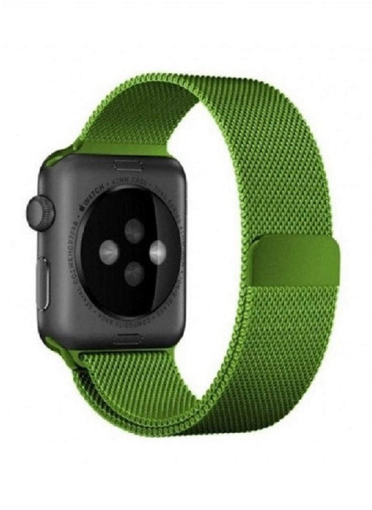 Generic - Apple Watch 38mm 40mm 41mm Stainless Steel Milanese Mesh Band Magnetic Loop Replacement Strap Light Green - Image 1