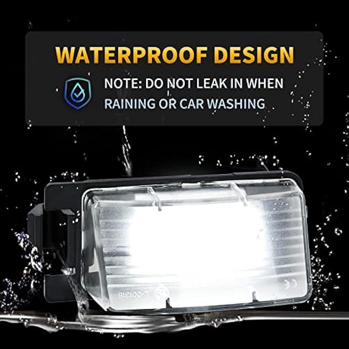 DERMOKA Wugod Led License Plate Light For Nissan 350Z 370Z GtR Versa Cube Leaf  Infiniti G25 G35 G37 Q40 Q60 Tag Lamp Assembly 6000K White 2Pcs - Image 4