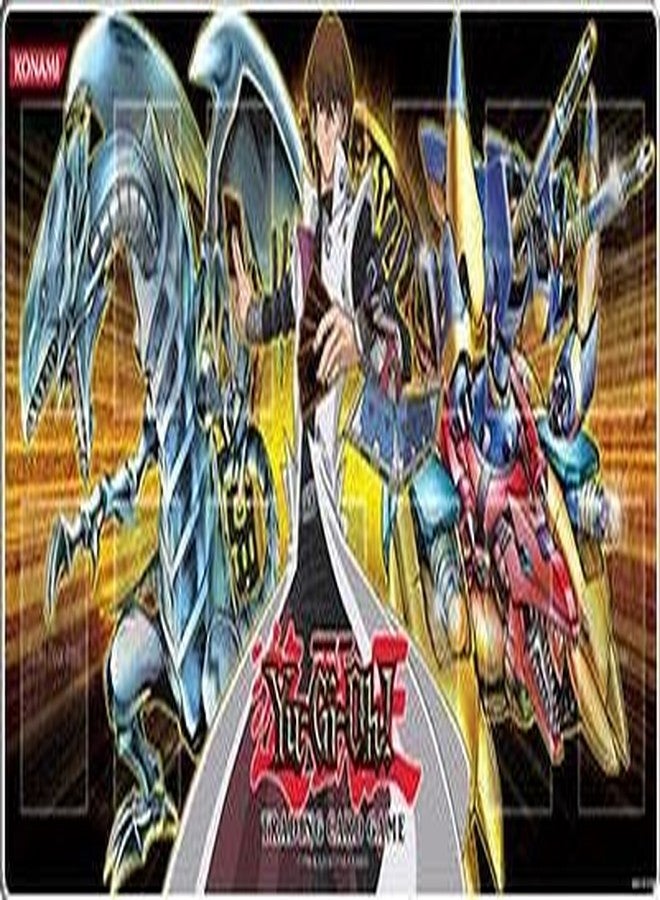 YuGiOh Card Supplies Gold Play Mat #2 [Blue Eyes White Dragon, Kaiba & XYZ Dragon Cannon]