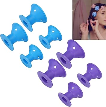 Uxsiya Mushroom Hair Rollers Large Small 20pcs Silicone Hair Curlers for Long Medium Hair for Short Hair for Women - Image 2