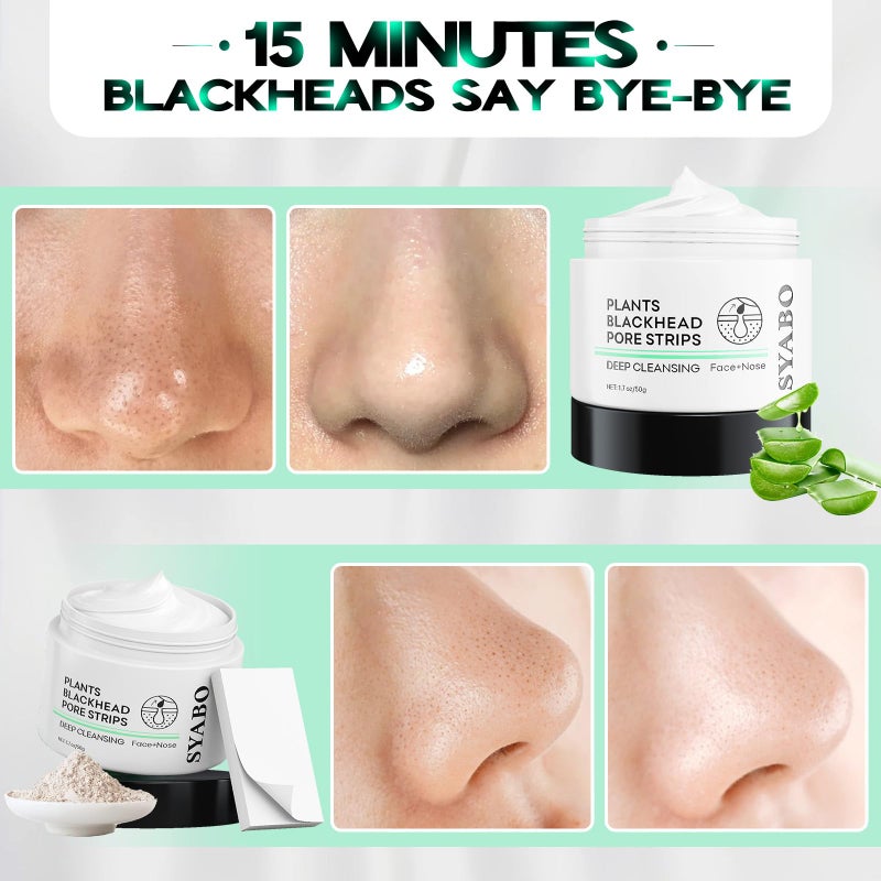 SYABO 2.0 Blackhead Remover Nose Strips, Upgraded Pore Cleanser Purifying Peel Off Mask with Salicylic Acid, 100Pcs Black Heads Removal Strips, Puntos Negros (1.76 Ounce) - Image 5