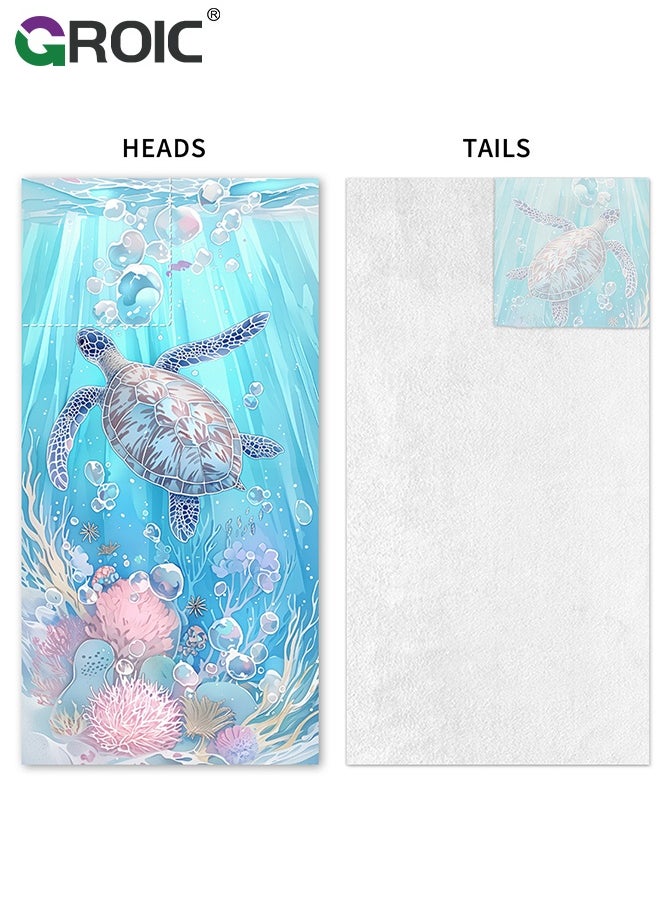 GROIC Microfiber Beach Towel,Beach Towel Bag, 63''x31'' Large Towels, Lightweight Compact Quick Dry Absorbent Pool Towel for Bath,Camping,Swimming,Travel Accessories,Compact Towels for Swimming Pool  - Image 2