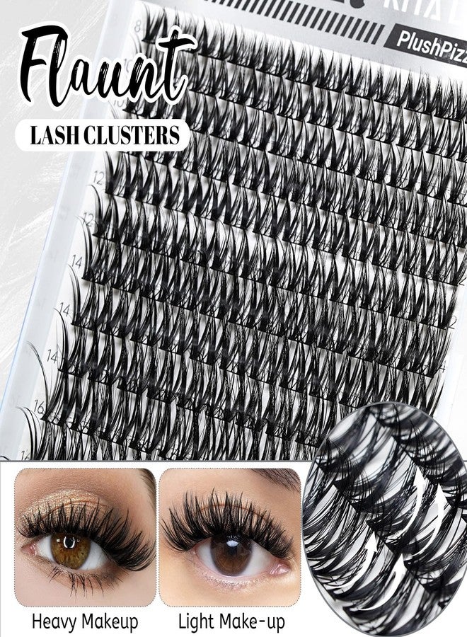 RITALASH Flaunt Lash Clusters Hybrid Lashes Clusters Wispy Eyelash Clusters WideSpan Cluster Lashes Volume Cluster Eyelash Extensions Pestañas Postizas Naturales Invisible Lash Band 8-18mm(Flaunt Lash Only) - Image 4