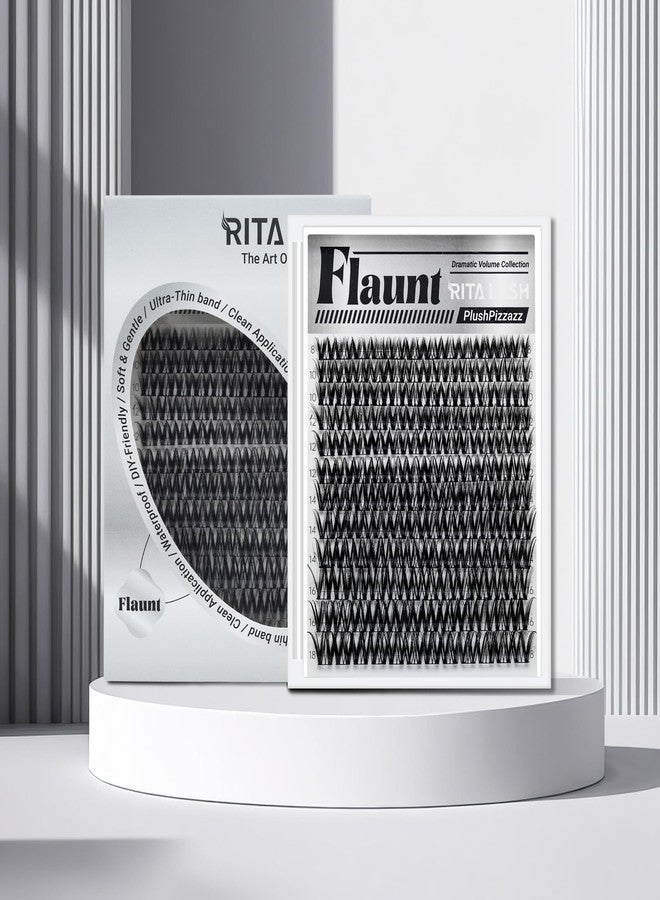 RITALASH Flaunt Lash Clusters Hybrid Lashes Clusters Wispy Eyelash Clusters WideSpan Cluster Lashes Volume Cluster Eyelash Extensions Pestañas Postizas Naturales Invisible Lash Band 8-18mm(Flaunt Lash Only) - Image 5