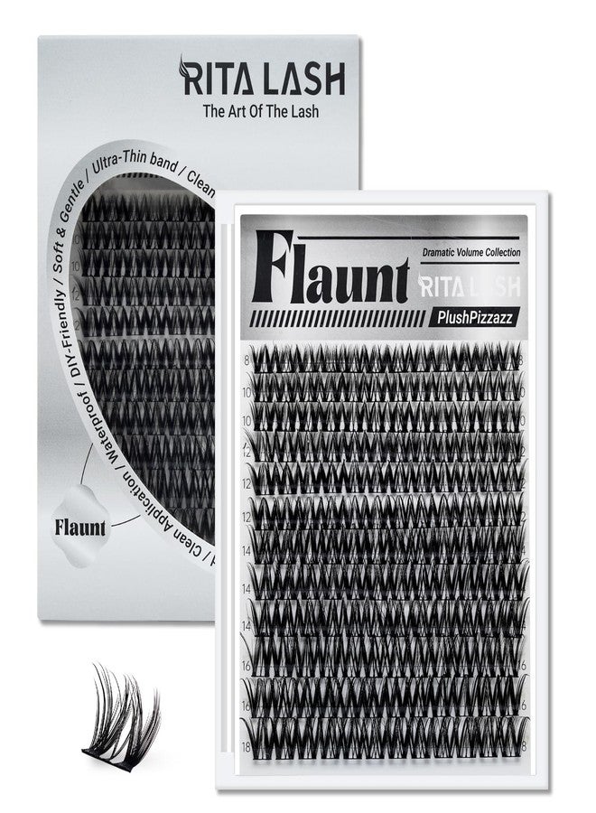 RITALASH Flaunt Lash Clusters Hybrid Lashes Clusters Wispy Eyelash Clusters WideSpan Cluster Lashes Volume Cluster Eyelash Extensions Pestañas Postizas Naturales Invisible Lash Band 8-18mm(Flaunt Lash Only) - Image 1