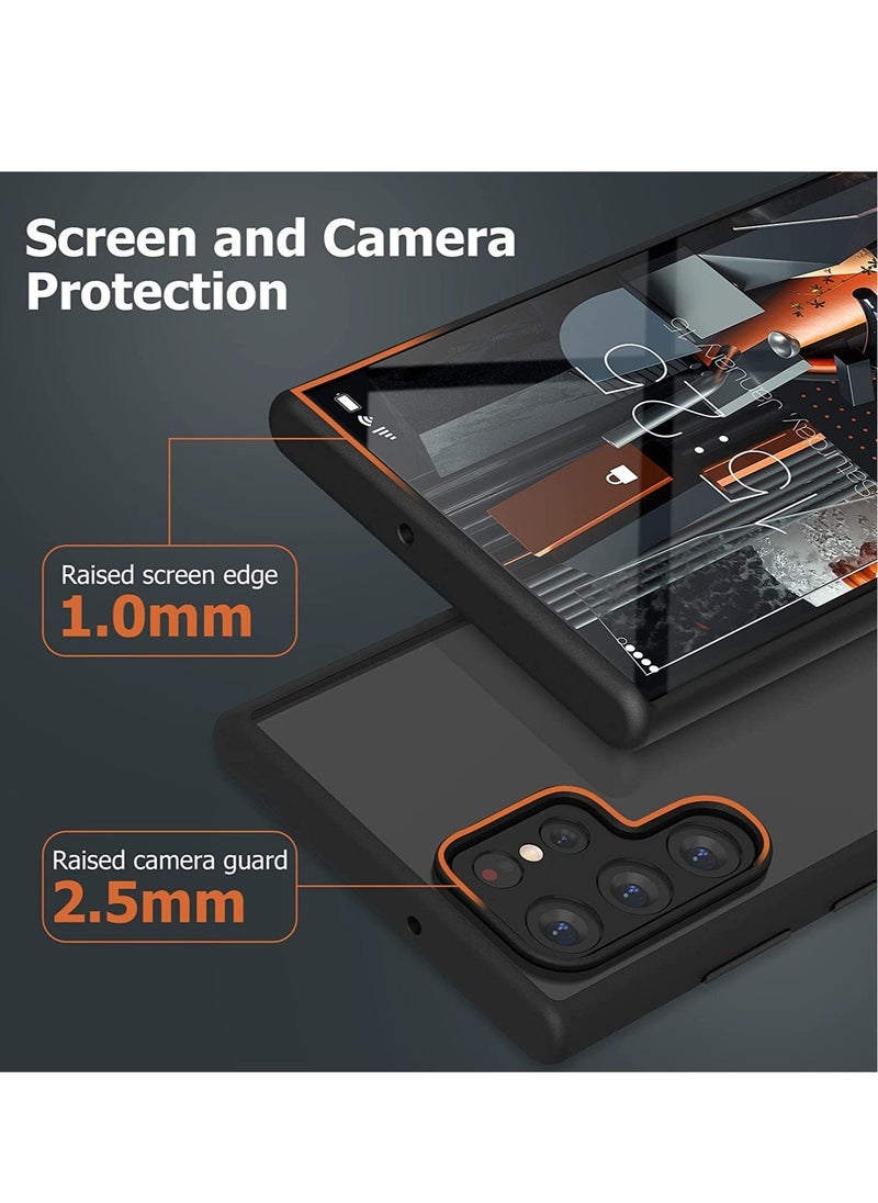 Raxoom Compatible with Samsung Galaxy S22 Ultra Case, Clear Thin Slim Crystal Transparent Shockproof Bumper Cover for Samsung S 22 Ultra 5G (2022) (Black) - Image 3