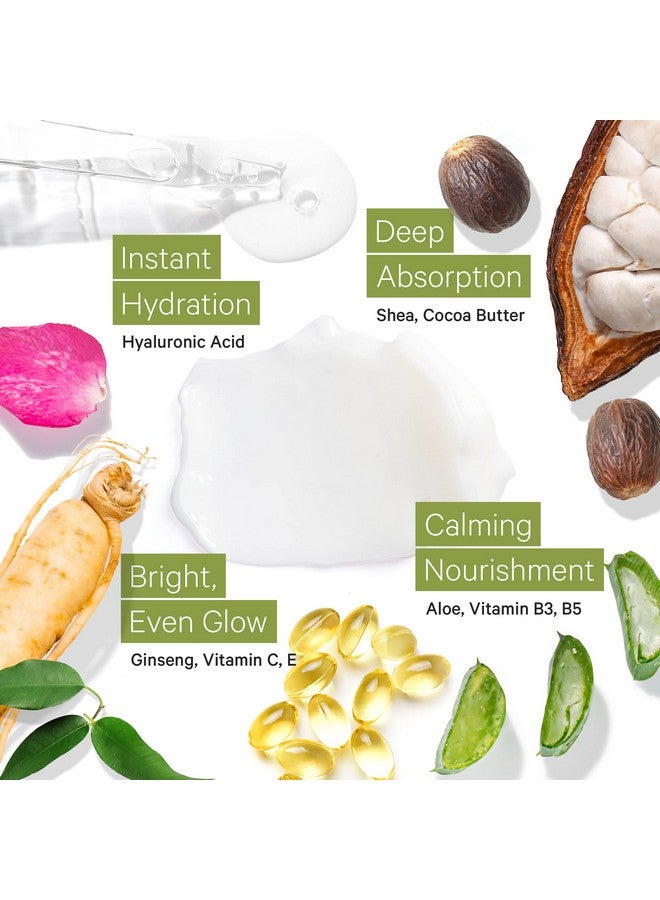 تري تو تيوب مرطب للوجه من تري تو توب للبشرة الجافة والحساسة - مرطب للوجه بحمض الهيالورونيك المائي، كريم مرطب للوجه للنساء والرجال مع الصبار العضوي والشاي الأخضر والجينسنغ الطبيعي - Image 3