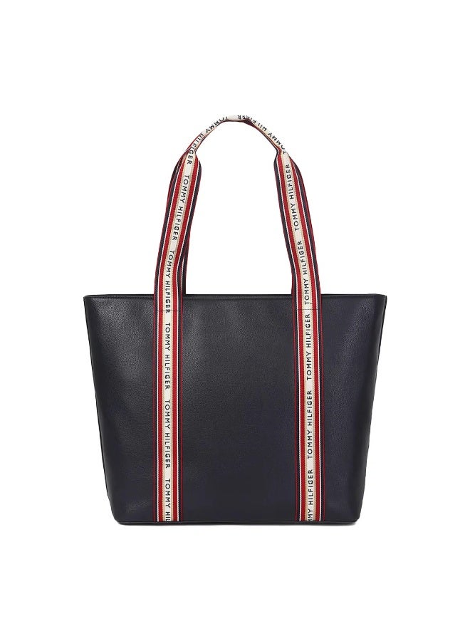 Hilfiger Denim Tommy Hilfiger Women’s Black Tote Bag – Luxury Edition with Signature Striped Handles - Image 3