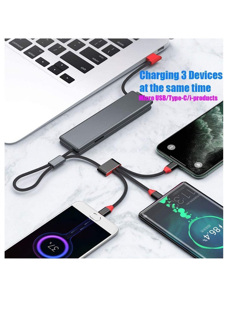 ريبنيو صندوق شحن ماجيك متعدد الشحن من ريبينو ، 3 في 1 سلك شحن سريع مضفر نايلون محمول - Image 2