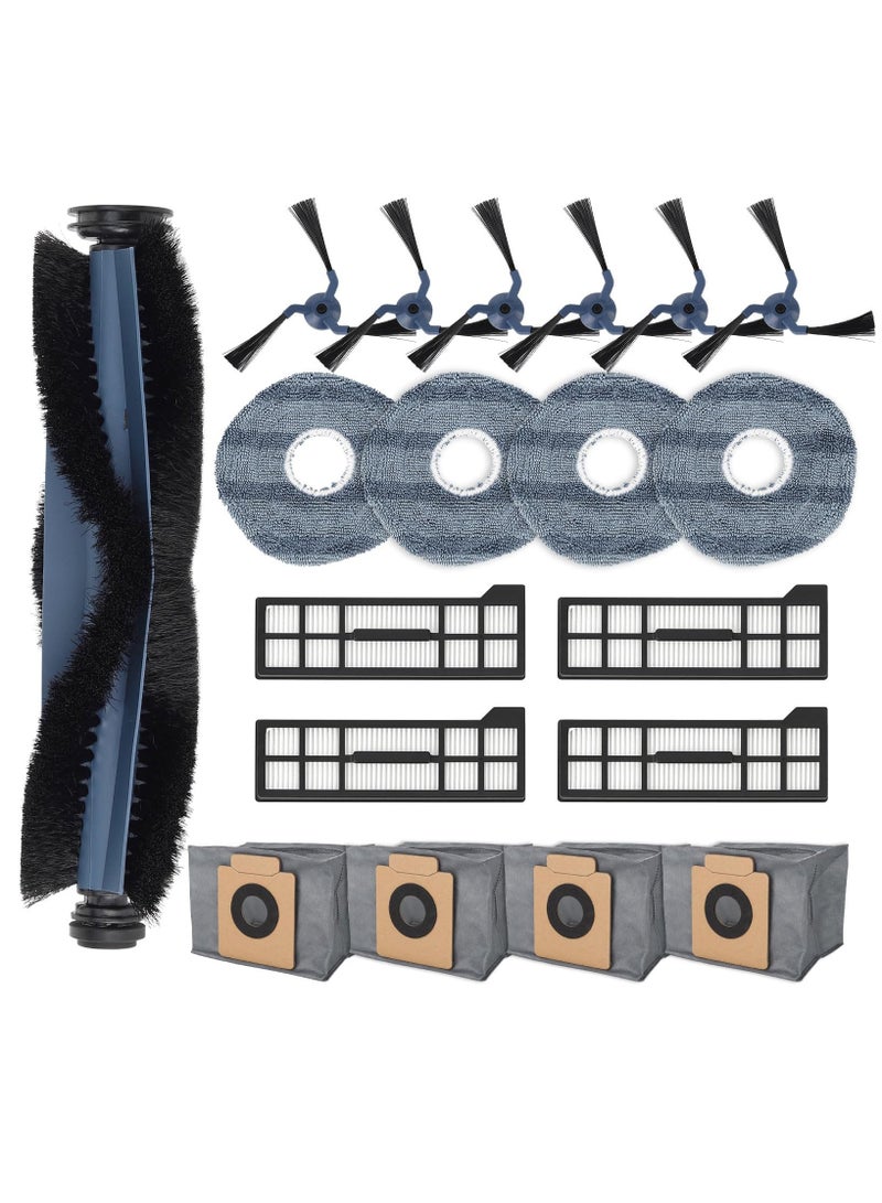 اكسيسن 19 قطعة ملحقات لمكنسة    إكس 10 برو أومني الروبوتية ،  الفرشاة الرئيسية*1، فرشاة جانبية*6، فلتر قابل للغسل*4، ممسحة قماشية*4، كيس غبار*4 - Image 1