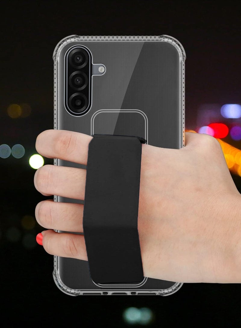 دبليو تيك غطاء حافظة وسادة هوائية لمقبض TPU لجهاز سامسونغ جالاكسي A17 5G 2025 - شفاف/أسود - Image 3