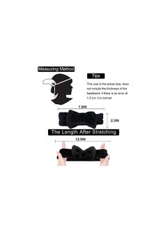 ORiTi 2 Pack Bow Hair Band Women Facial Makeup Head Band Soft Coral Fleece Head Wraps For Shower Washing Face  - Image 5