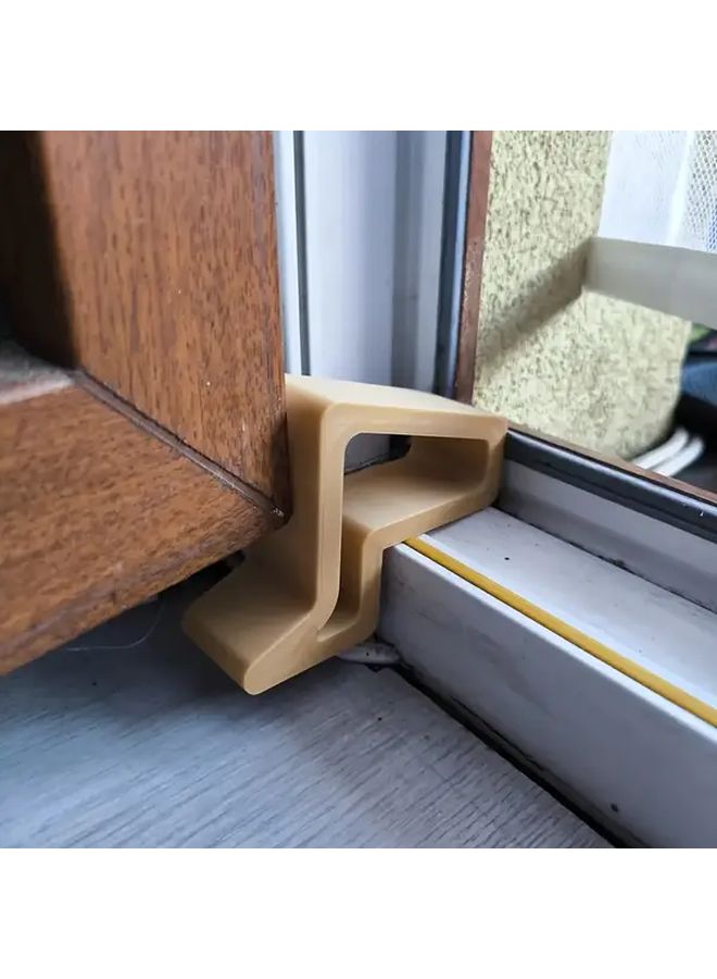 White Hollow Door Window Stopper Heavy Duty Plastic Non Slip Easy Install - Image 2