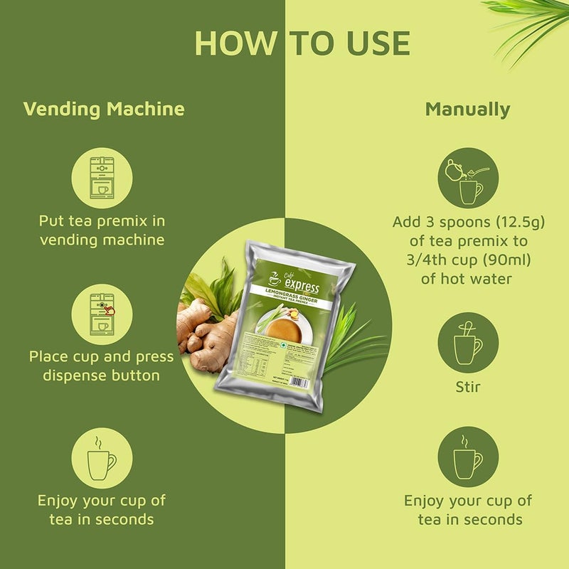 Atlantis شاي مثلج بنكهة الليمون والزنجبيل 3 في 1 من أتلانتس - عبوة 1 كجم للاستخدام في آلات البيع والاستخدام اليدوي - Image 4