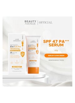 LUXE ORGANIX luxe organix 5in1 uv pro whitening serum sunscreen 40ml  - Image 2