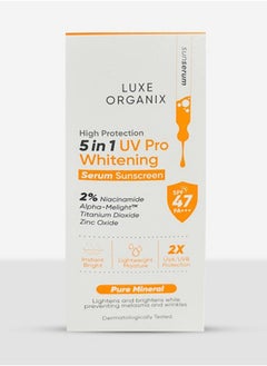 LUXE ORGANIX luxe organix 5in1 uv pro whitening serum sunscreen 40ml  - Image 3