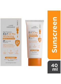 LUXE ORGANIX luxe organix 5in1 uv pro whitening serum sunscreen 40ml  - Image 1