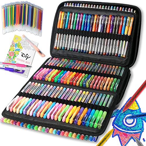 ZSCM QUALITY DECIDES THE FUTURE 320 Pack Gel Pens for Adult Coloring Book, 160 Colors Artist Pens Include 156 Pens, 4 Metallic Sparkle With 160 Refills, Fine Tip Metallic Glitter for Drawing Doodling Art Supplies - Image 1