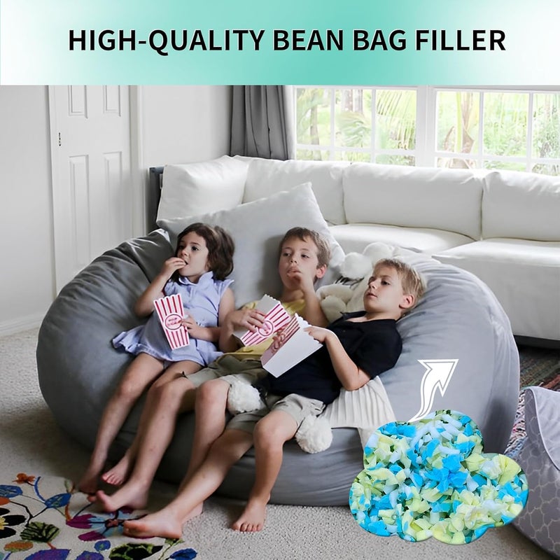HONEHO 5lbs Shredded Memory Foam Bean Bag Filler, Soft and Convenient Bean Bag Filling Pillow Stuffing for Beanbag, Couch, Cushion, Stuffed Animals, Dog Bed, Arts Crafts - Image 3