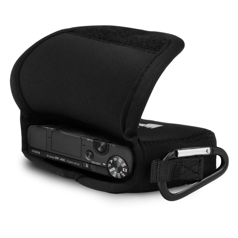 MegaGear Ultra Light Neoprene Camera Case Compatible with Olympus Tough TG-6, TG-5, TG-4, Sony Cyber-Shot DSC-RX100 VI, DSC-RX100 V, DSC-RX100 IV - Black - Image 3