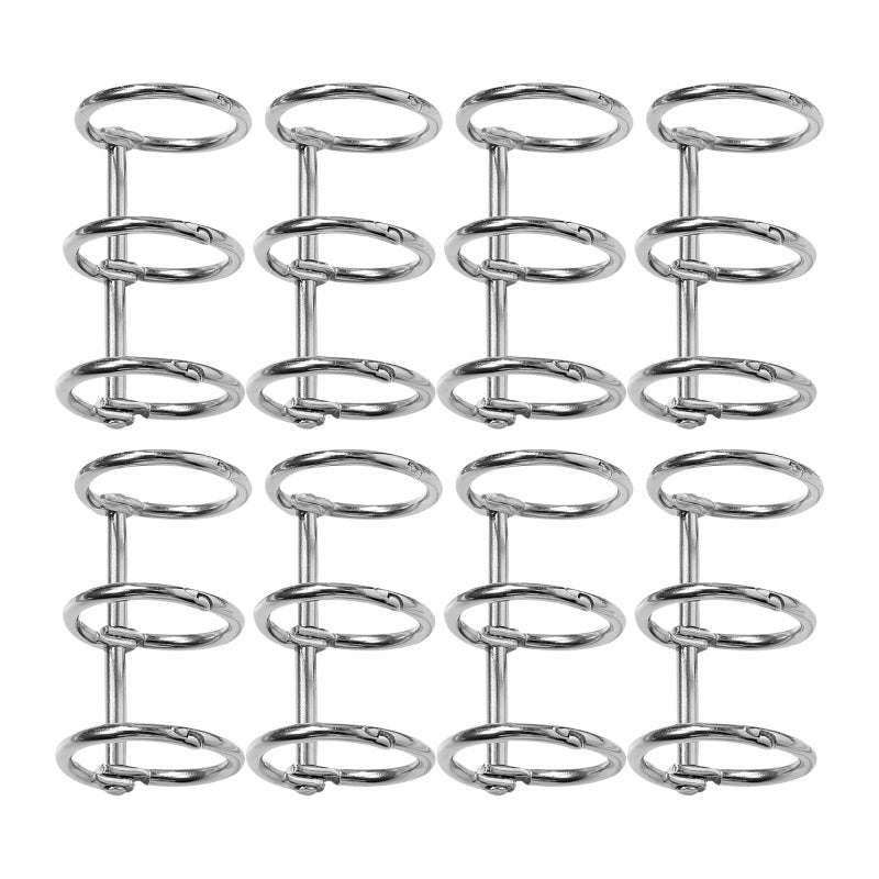 8Pcs Snap Split Hinged Silver Binding Rings Multi Purpose Document Organizer for Home - Image 5