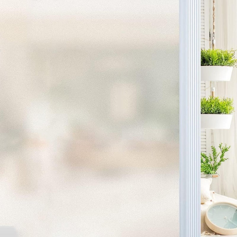 ERATO ™ فيلم نافذة الخصوصية المزخرف غير اللاصق لحجب أشعة الشمس والأشعة فوق البنفسجية (24x48 بوصة، مزخرف نقي) - Image 1