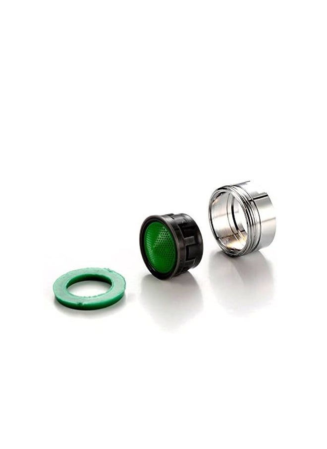 HT Jzk 16Pcs Chrome Plated Brass Aerator Head Set With Hook Ring, Anti Splash Water Saving Faucet Nozzle, Faucet Replacement Inner Filter Nozzle  - Image 3