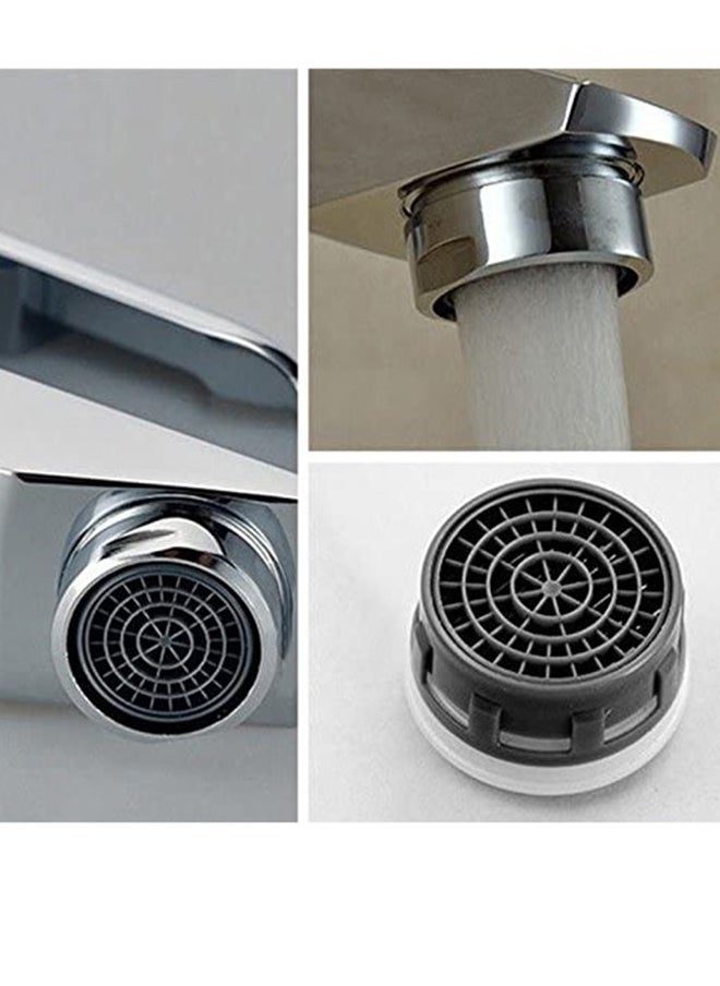 HT Jzk 16Pcs Chrome Plated Brass Aerator Head Set With Hook Ring, Anti Splash Water Saving Faucet Nozzle, Faucet Replacement Inner Filter Nozzle  - Image 4